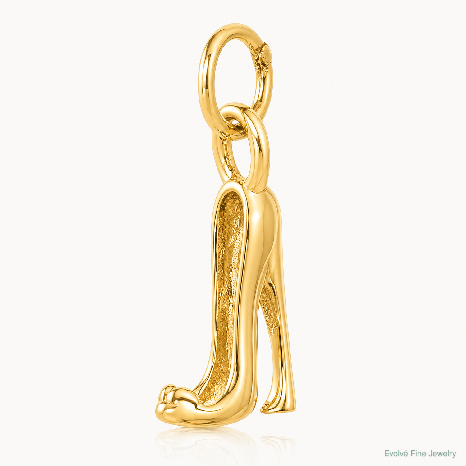 14K  3D High heel shoe Charm - Lifestyle View