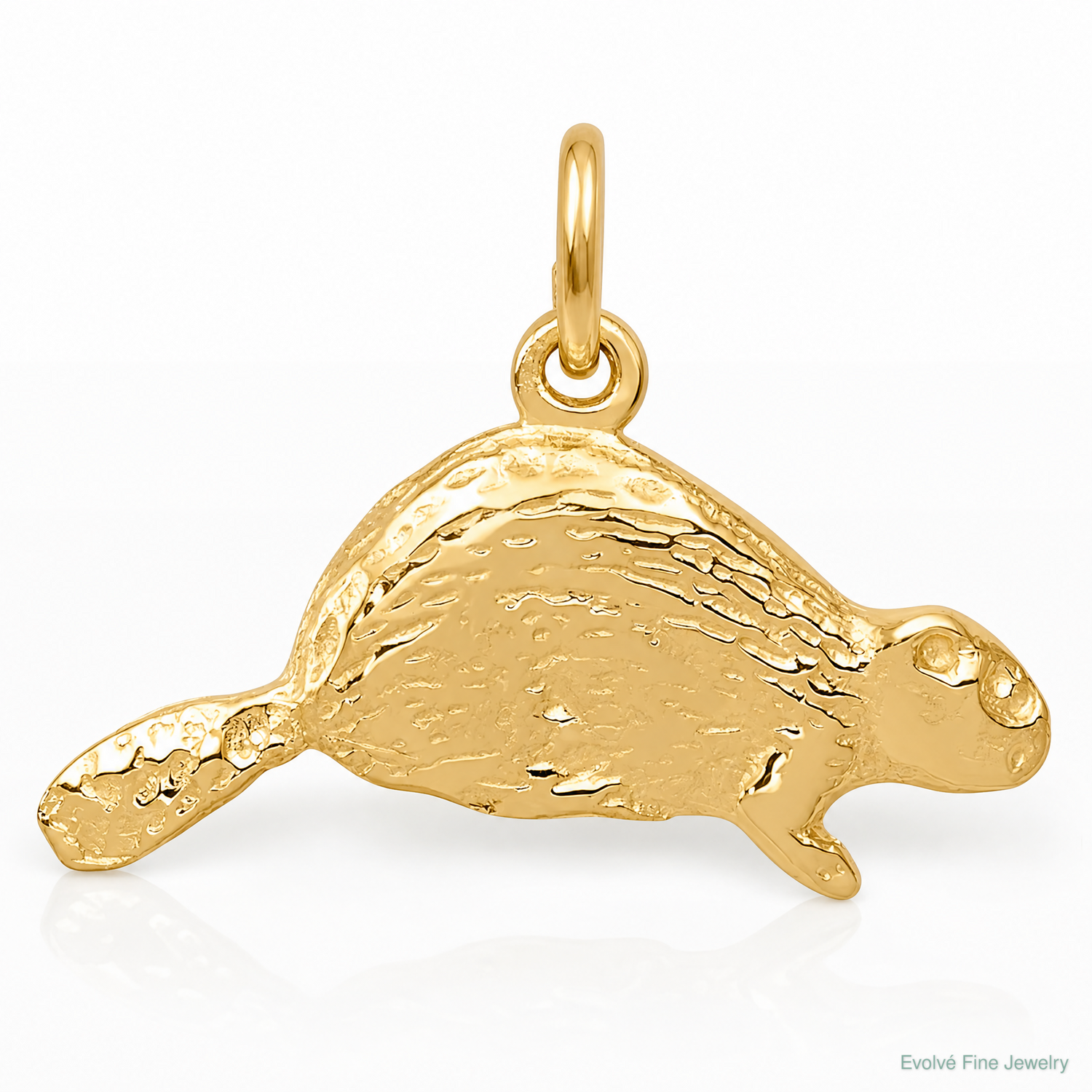 14k Beaver Charm - Lifestyle View