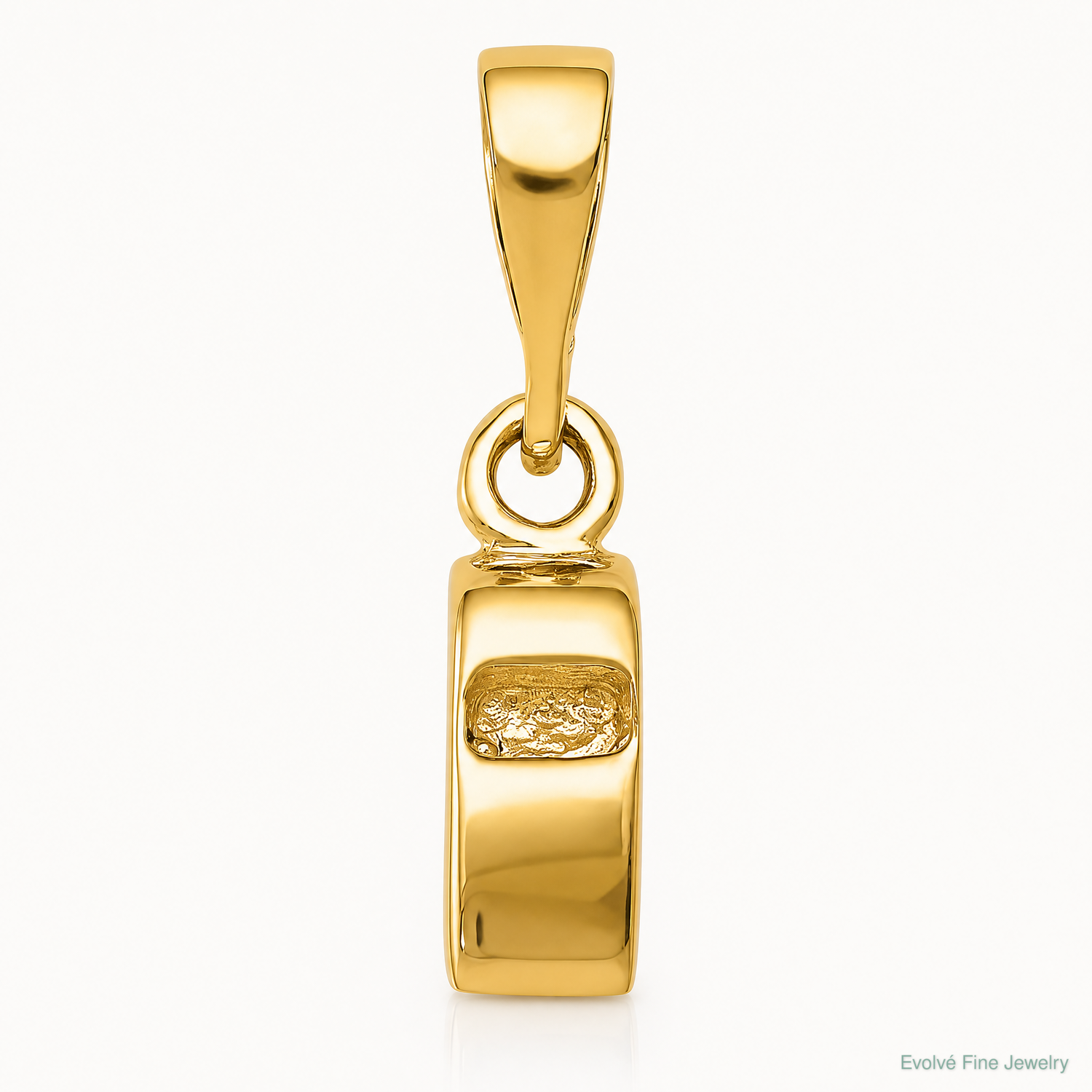 14K 3D Sports Whistle Pendant - Lifestyle View