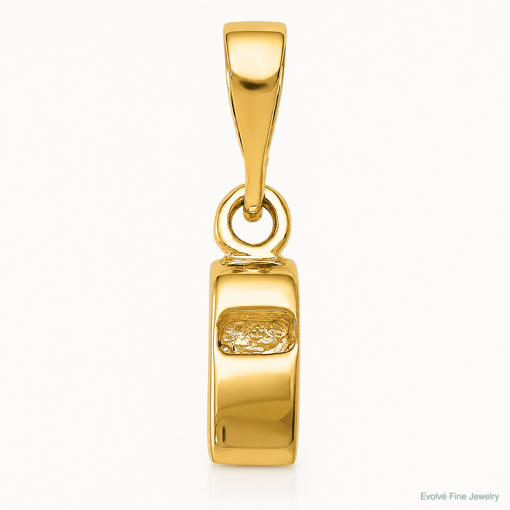 14K 3D Sports Whistle Pendant - Lifestyle View