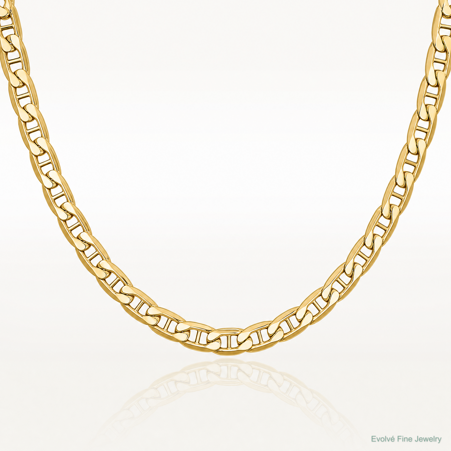 14k 4mm Semi-Solid Anchor Chain - Lifestyle View