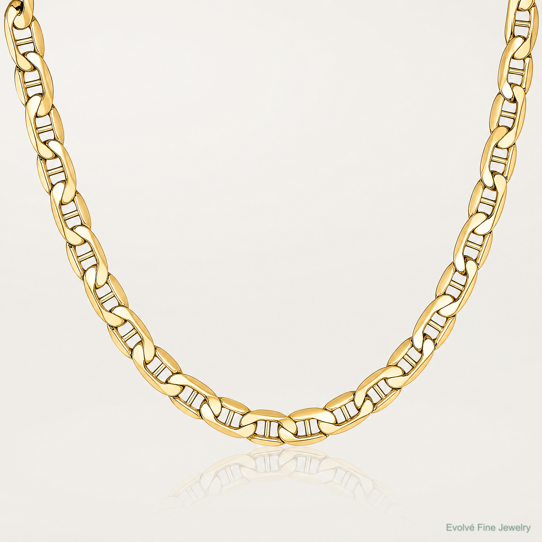 14k 4.75mm Semi-Solid Anchor Chain - Lifestyle View