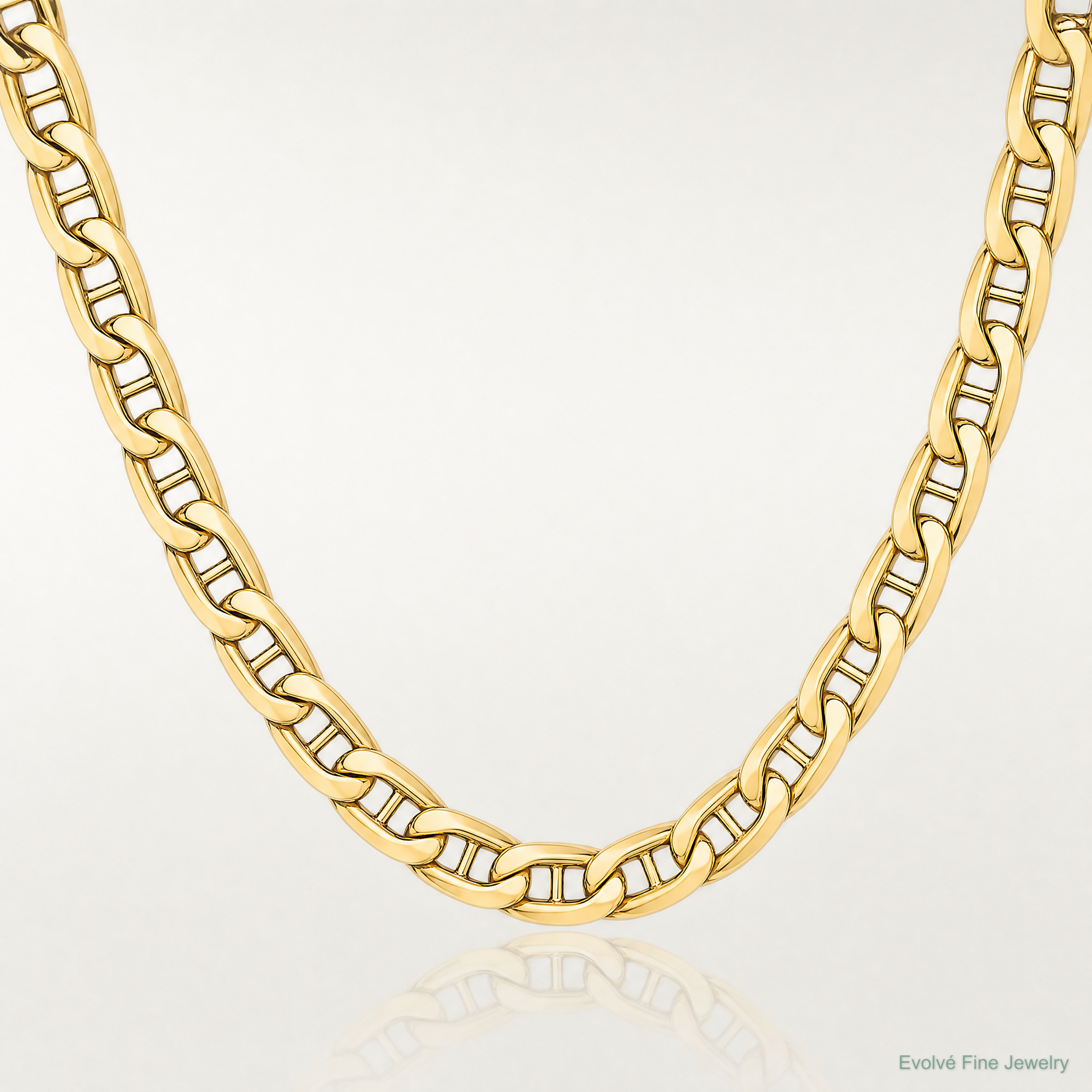 14k 5.5mm Semi-Solid Anchor Chain - Lifestyle View