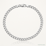 14k White Gold 3.35mm Semi-Solid Curb Chain - Lifestyle View