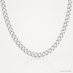14k White Gold 5.25mm Semi-Solid Curb Chain - Lifestyle View