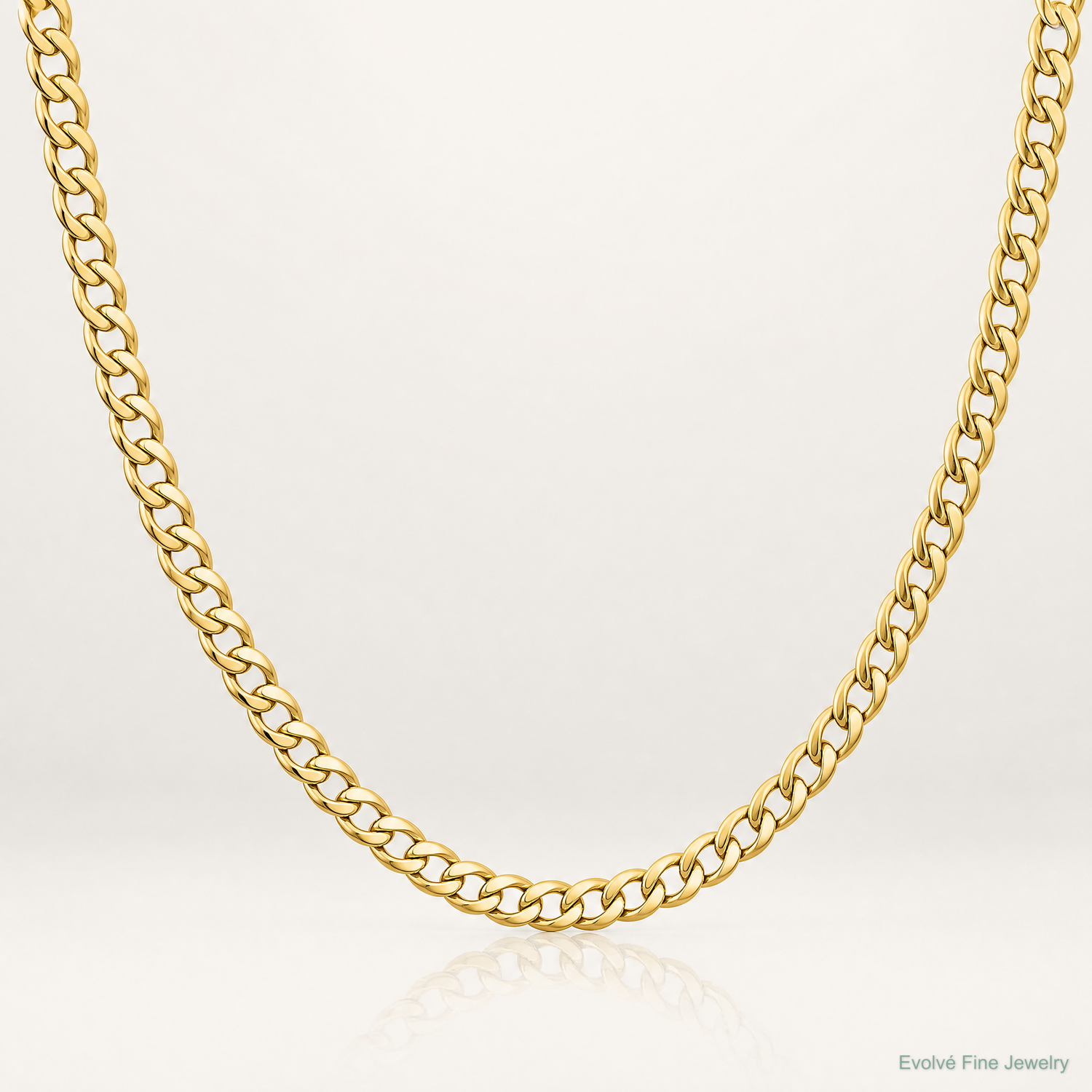 14k 3.35mm Semi-Solid Curb Chain - Lifestyle View