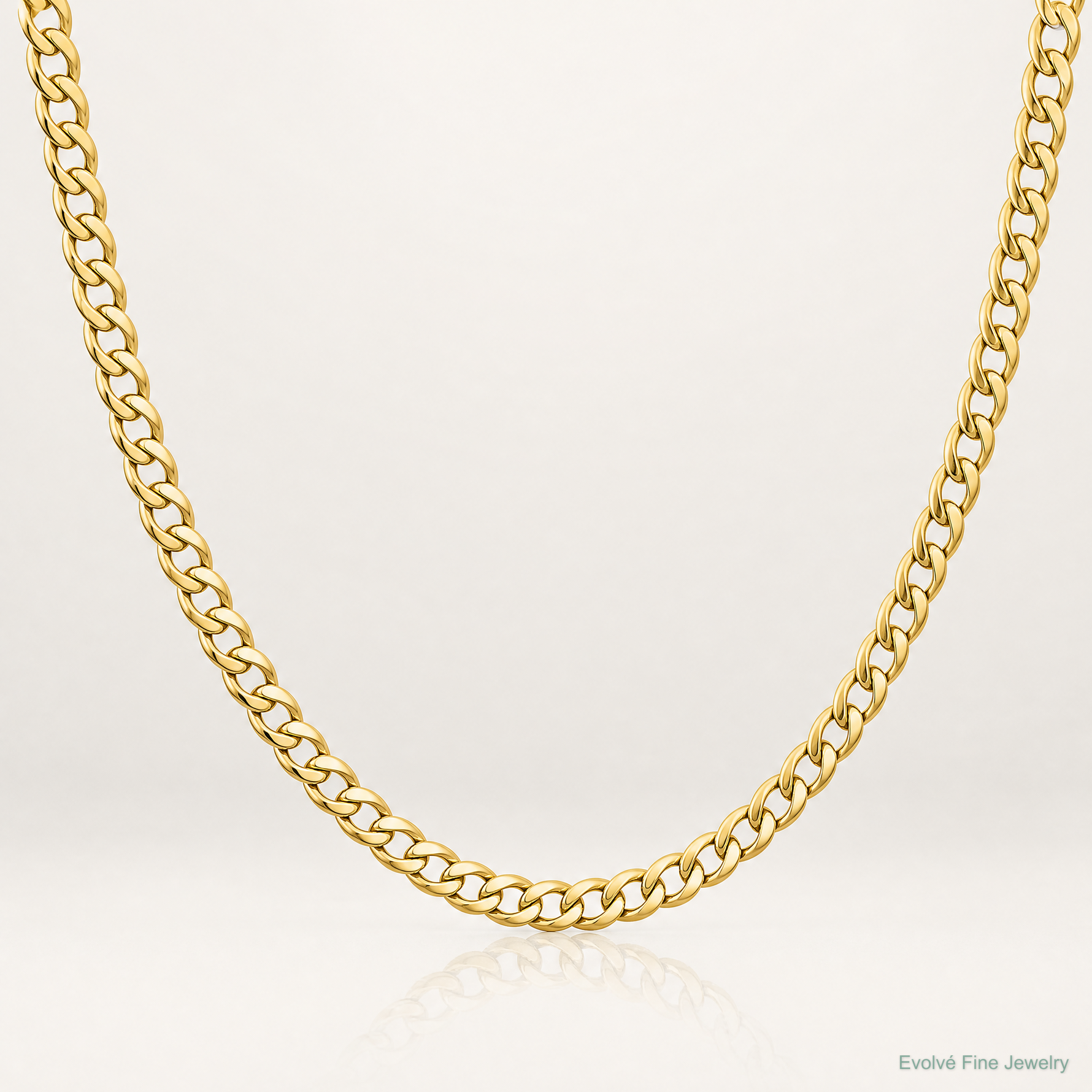 14k 3.35mm Semi-Solid Curb Chain - Lifestyle View