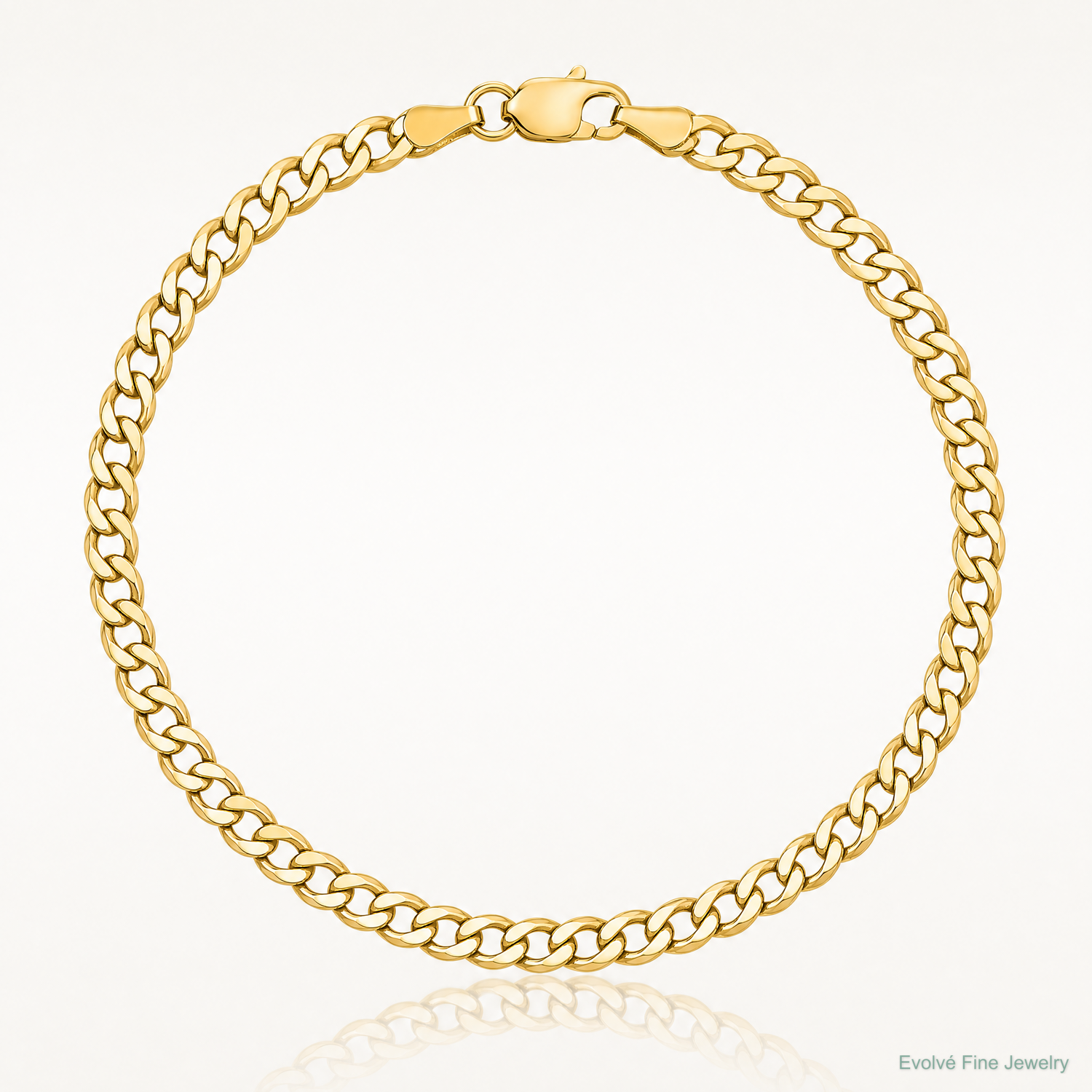 14k 3.35mm Semi-Solid Curb Chain - Lifestyle View