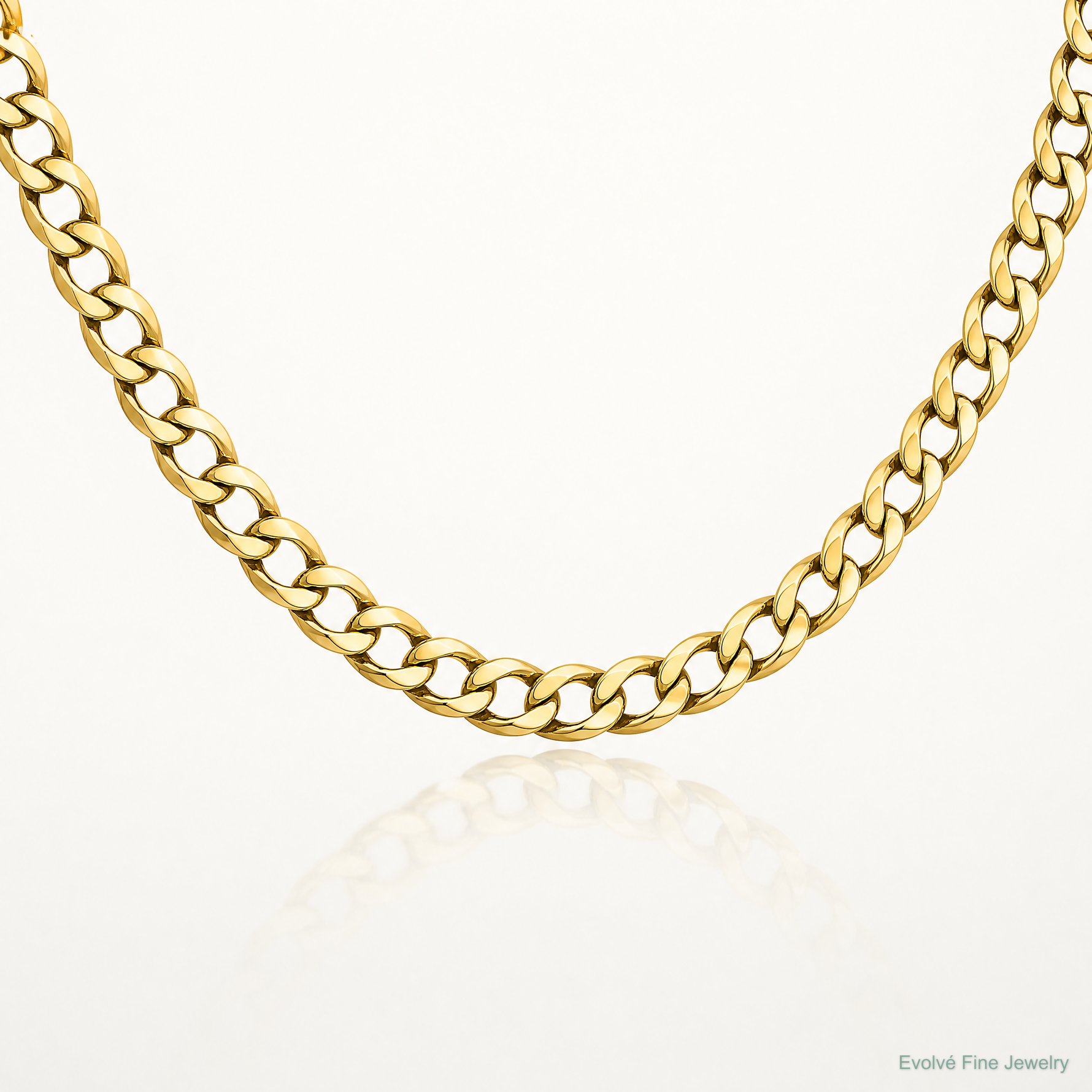 14k 5.25mm Semi-Solid Curb Chain - Lifestyle View