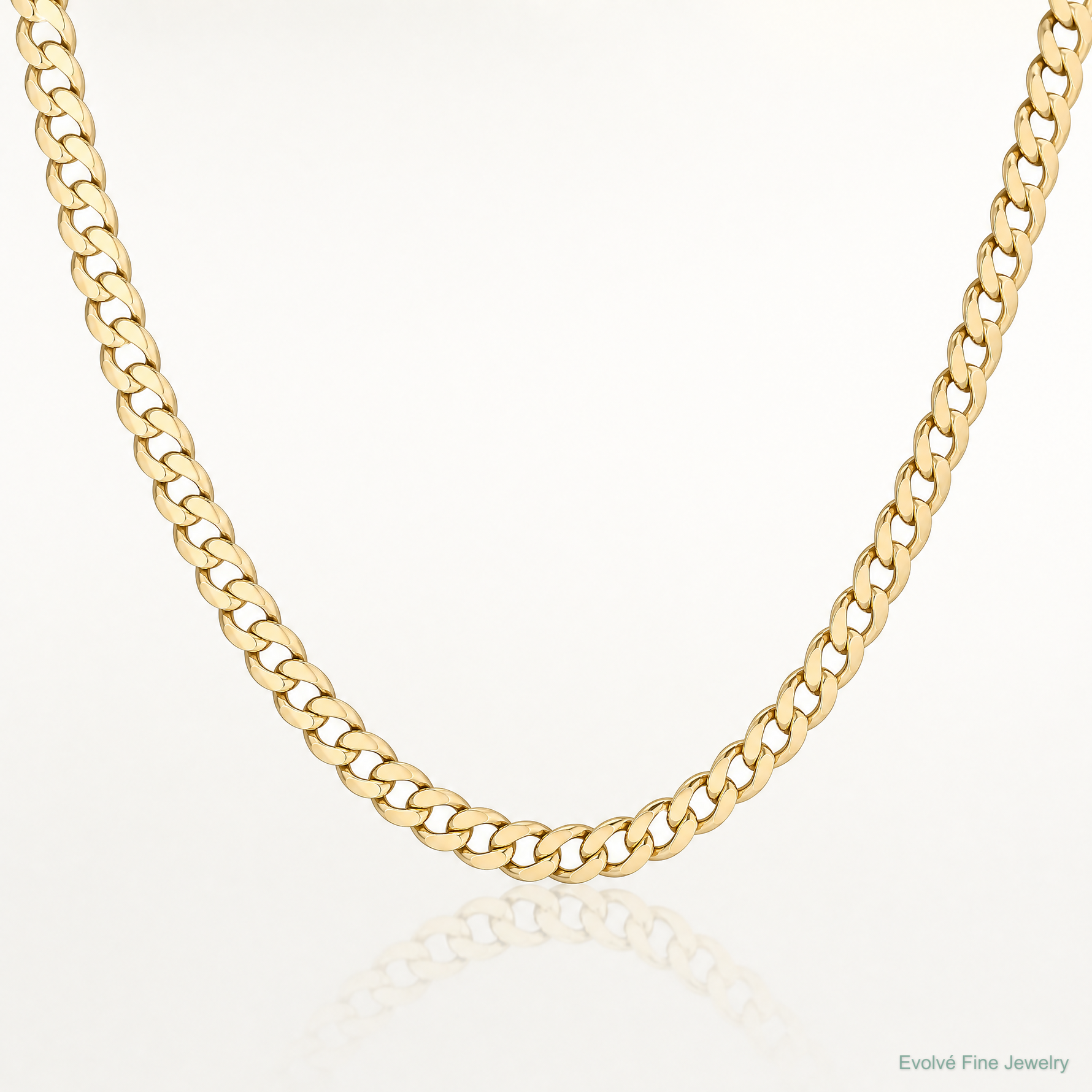 14k 7mm Semi-Solid Curb Chain - Lifestyle View