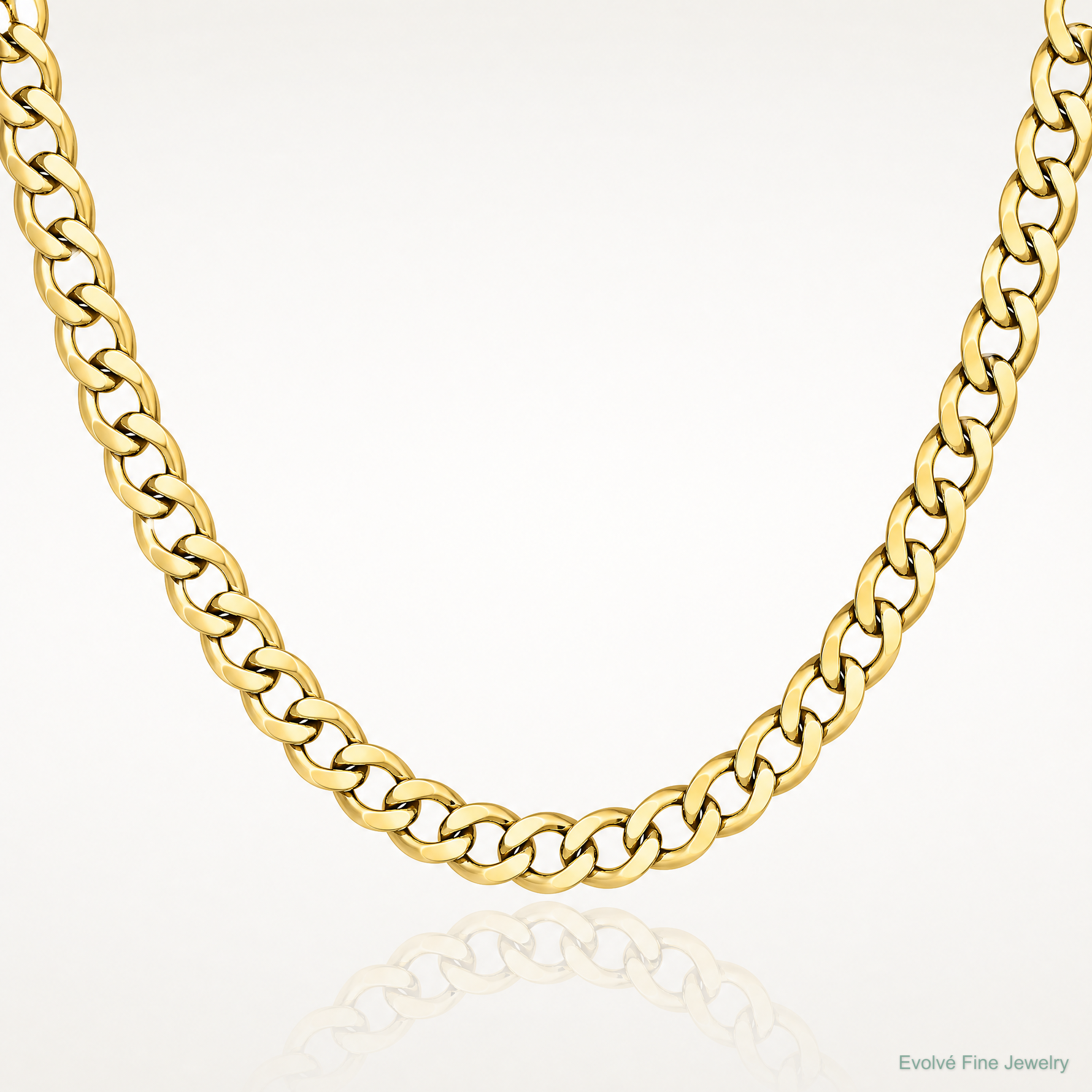 14k 9mm Semi-Solid Curb Chain - Lifestyle View
