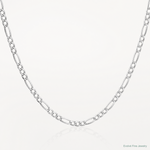 14k White Gold 2.5mm Semi-Solid Figaro Chain - Lifestyle View
