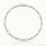 14k White Gold 2.5mm Semi-Solid Figaro Chain - Lifestyle View