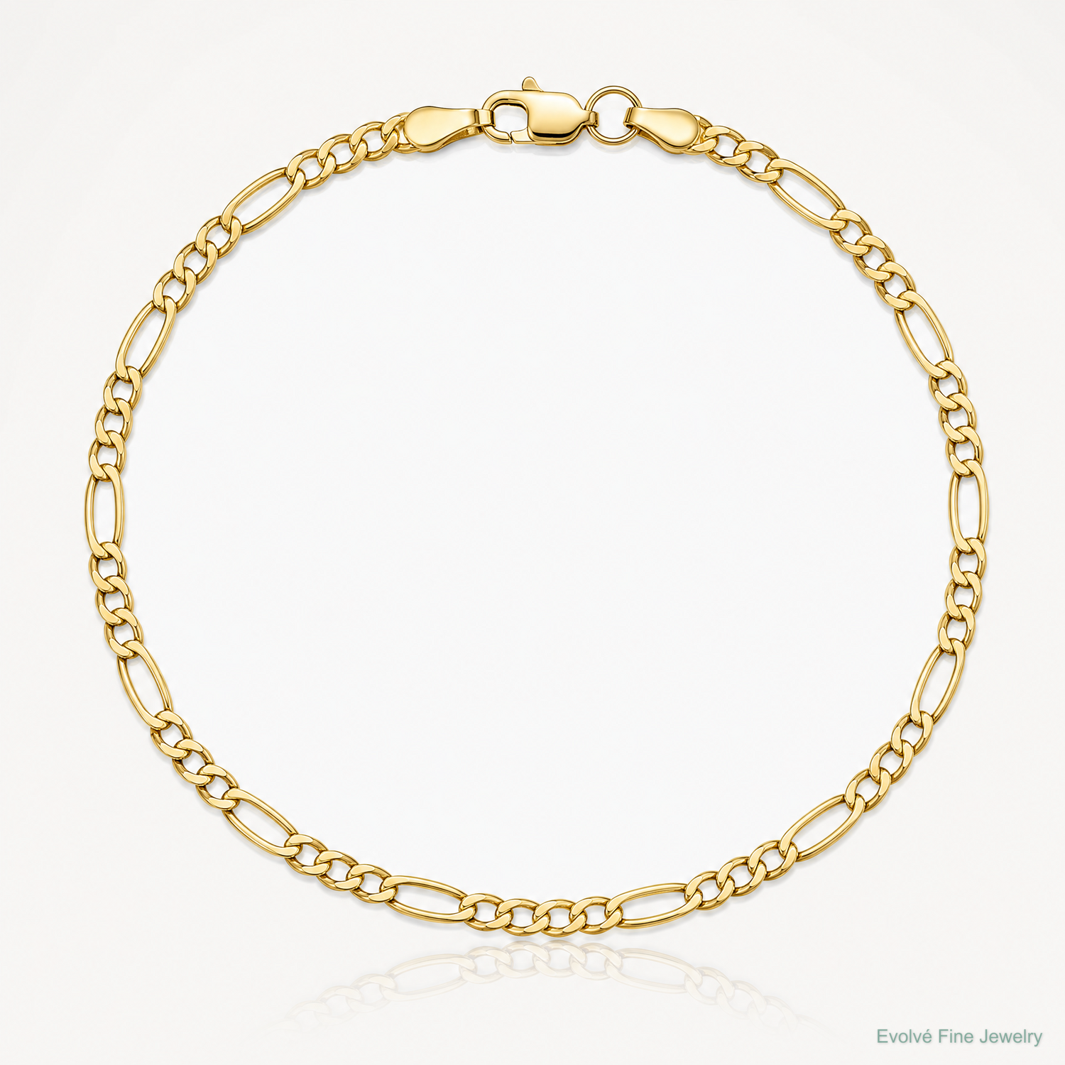 14k 2.5mm Semi-Solid Figaro Chain - Lifestyle View