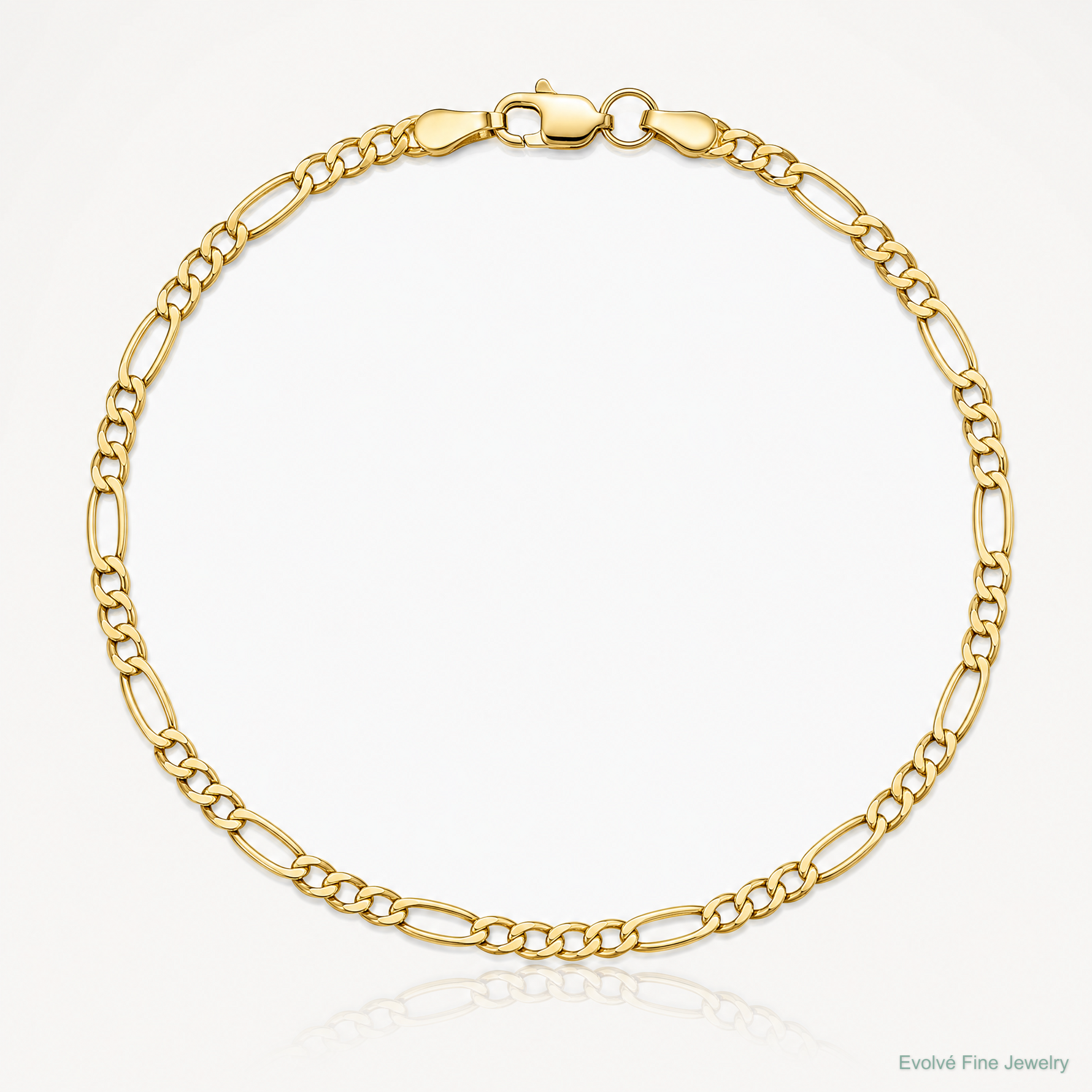 14k 2.5mm Semi-Solid Figaro Chain - Lifestyle View