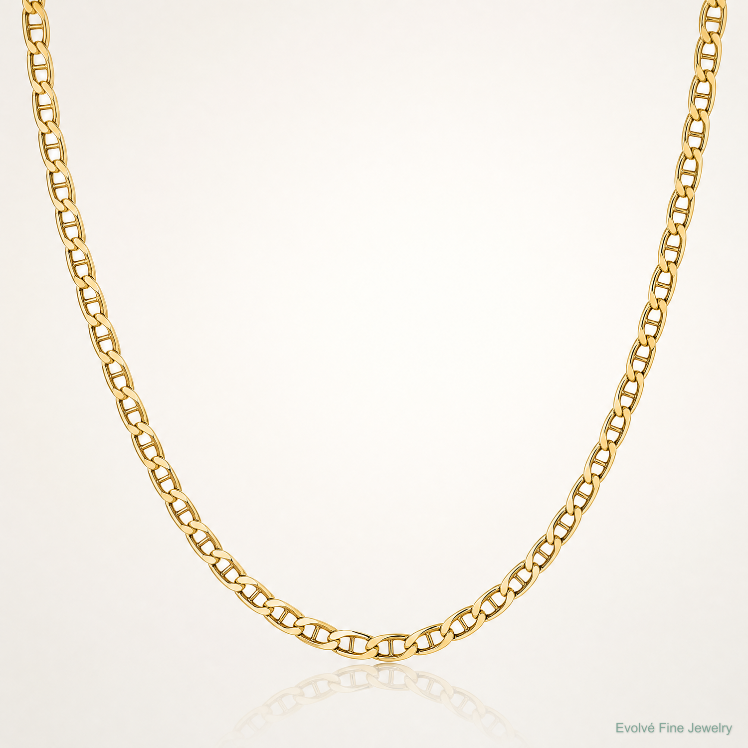 14k 2.4mm Semi-Solid Anchor Chain - Lifestyle View