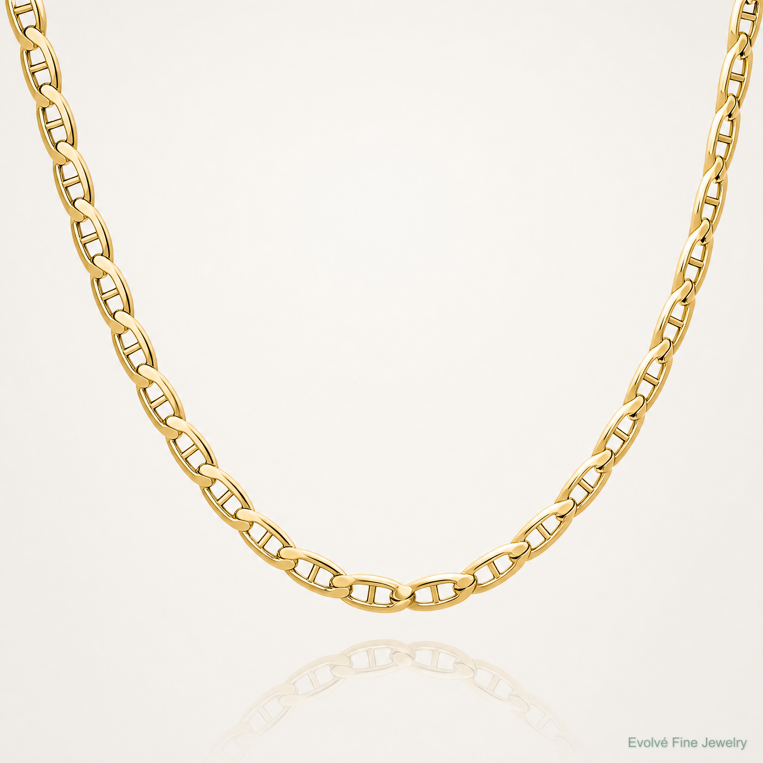 14k 3.2mm Semi-Solid Anchor Chain - Lifestyle View