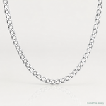 14k WG 2.5mm Semi-Solid Curb Chain - Lifestyle View
