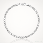 14k White Gold 2.5mm Semi-Solid Curb Chain - Lifestyle View