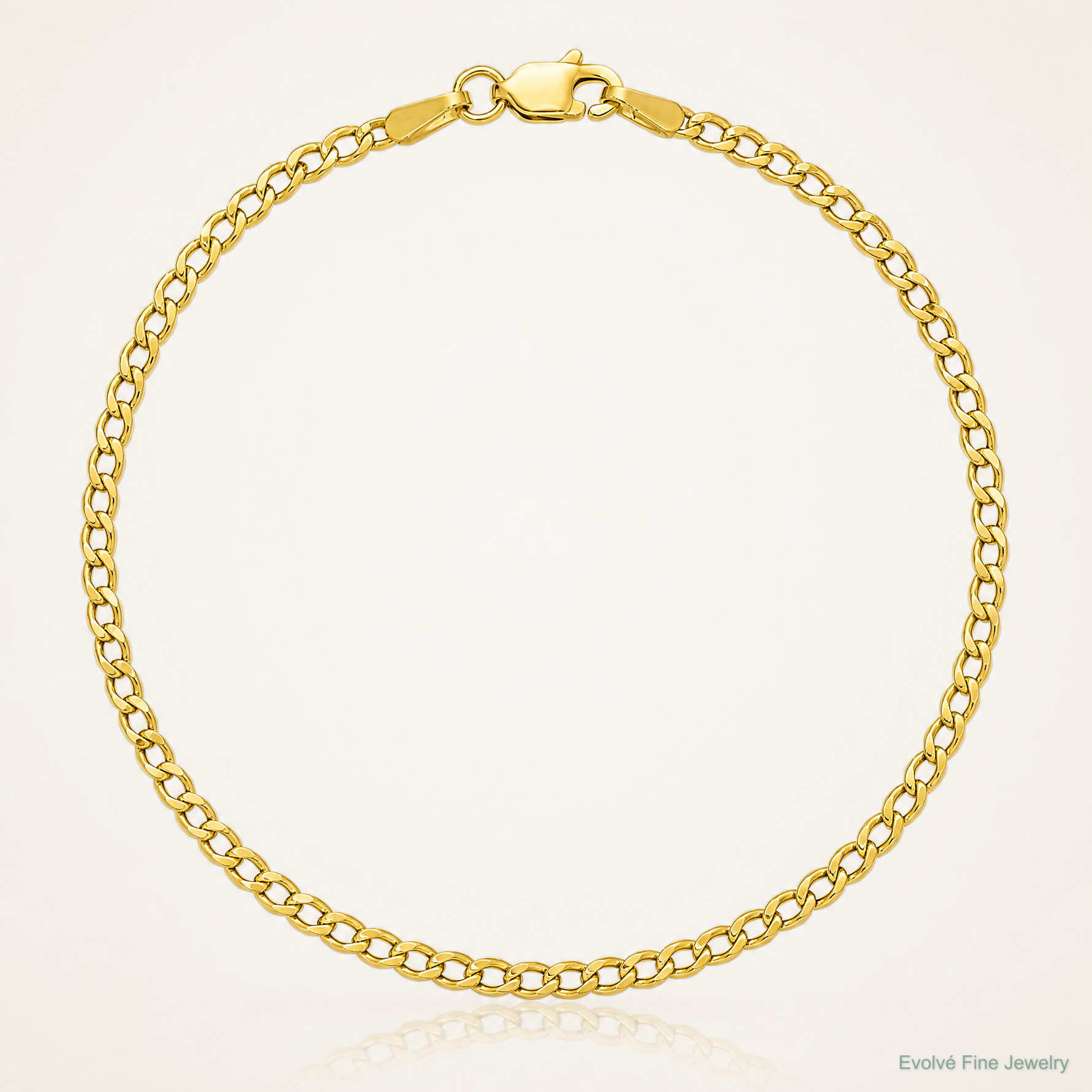 14k 2.5mm Semi-Solid Curb Chain - Lifestyle View