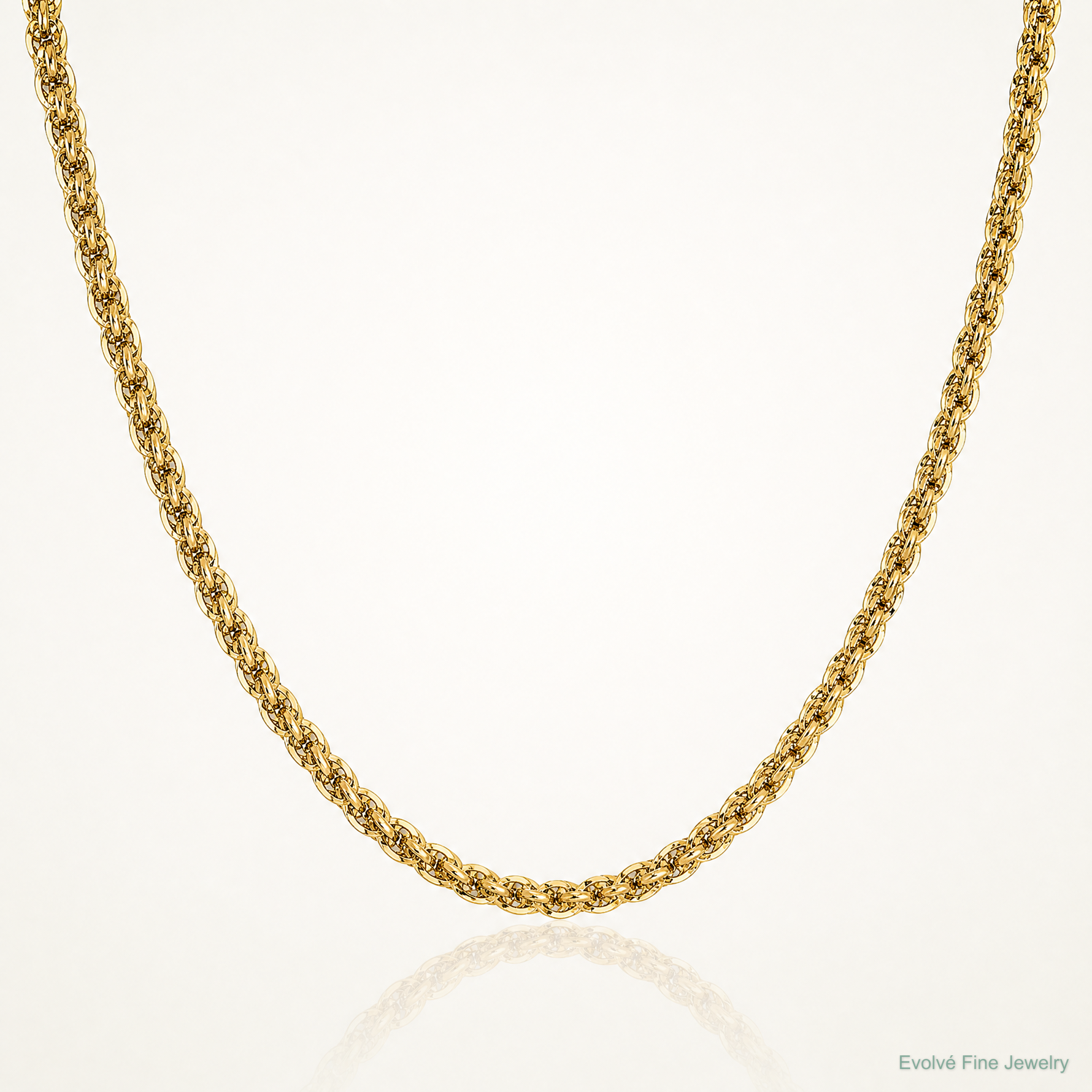 14k 3.3mm D/C Semi-Solid Chain - Lifestyle View