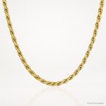 14ky 3.0mm Semi-Solid Rope Chain - Lifestyle View