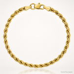 14ky 3.0mm Semi-Solid Rope Chain - Lifestyle View