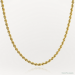 14ky 2.8mm Semi-Solid Rope Chain - Lifestyle View