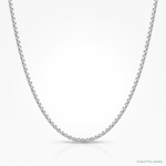 14k White Gold 1.5mm Semi-Solid Round Box Chain - Lifestyle View