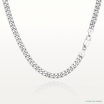 14k White Gold 6mm Semi-Solid Miami Cuban Chain - Lifestyle View