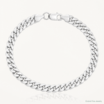 14k White Gold 6mm Semi-Solid Miami Cuban Chain - Lifestyle View
