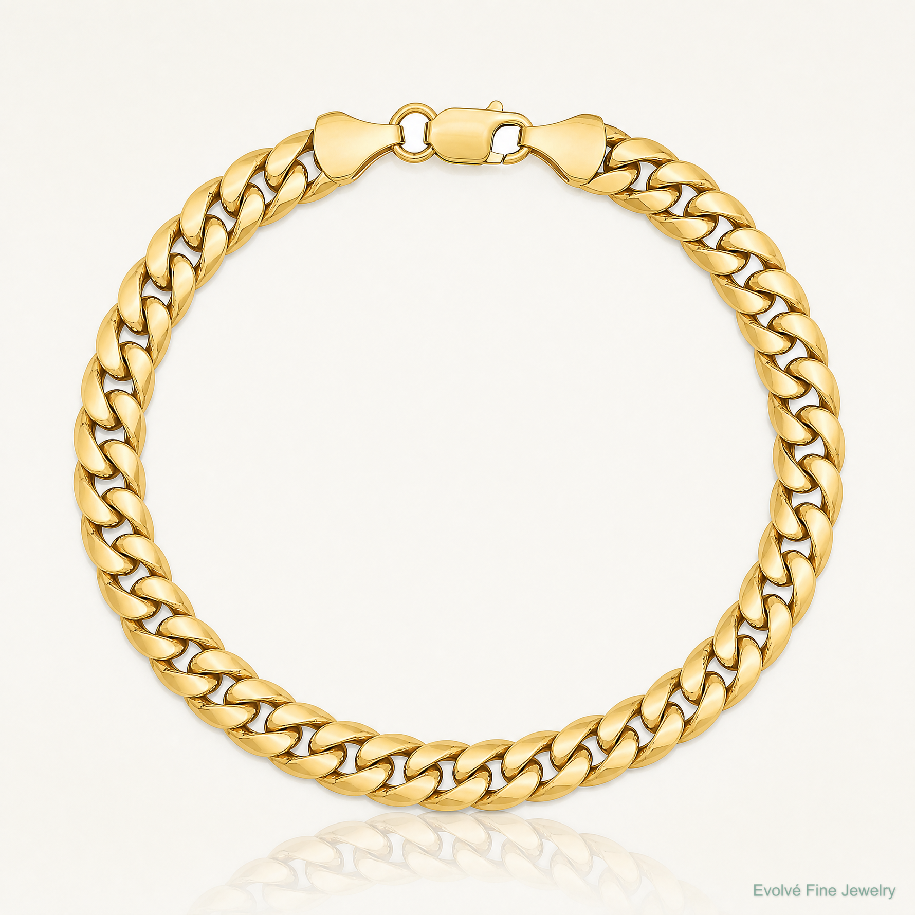 14k 6.75mm Semi-Solid Miami Cuban Chain - Lifestyle View