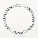 14k White Gold 7.3mm Semi-Solid Miami Cuban Chain - Lifestyle View