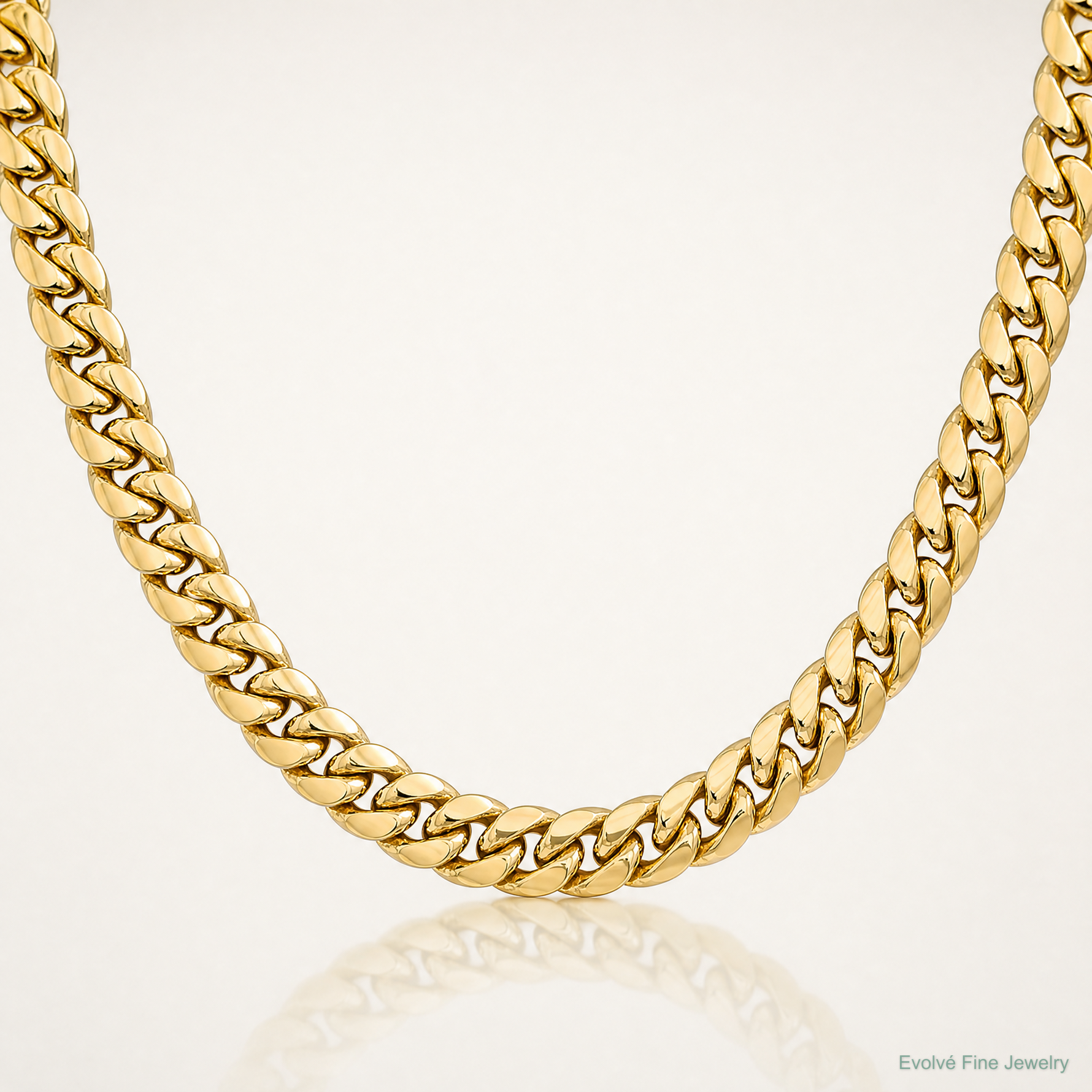 14k 9.3mm Semi-Solid Miami Cuban Chain - Lifestyle View