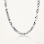 14k White Gold 9.3mm Semi-Solid Miami Cuban Chain - Lifestyle View
