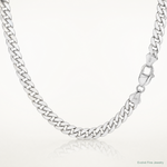 14k White Gold 11mm Semi-Solid Miami Cuban Chain - Lifestyle View