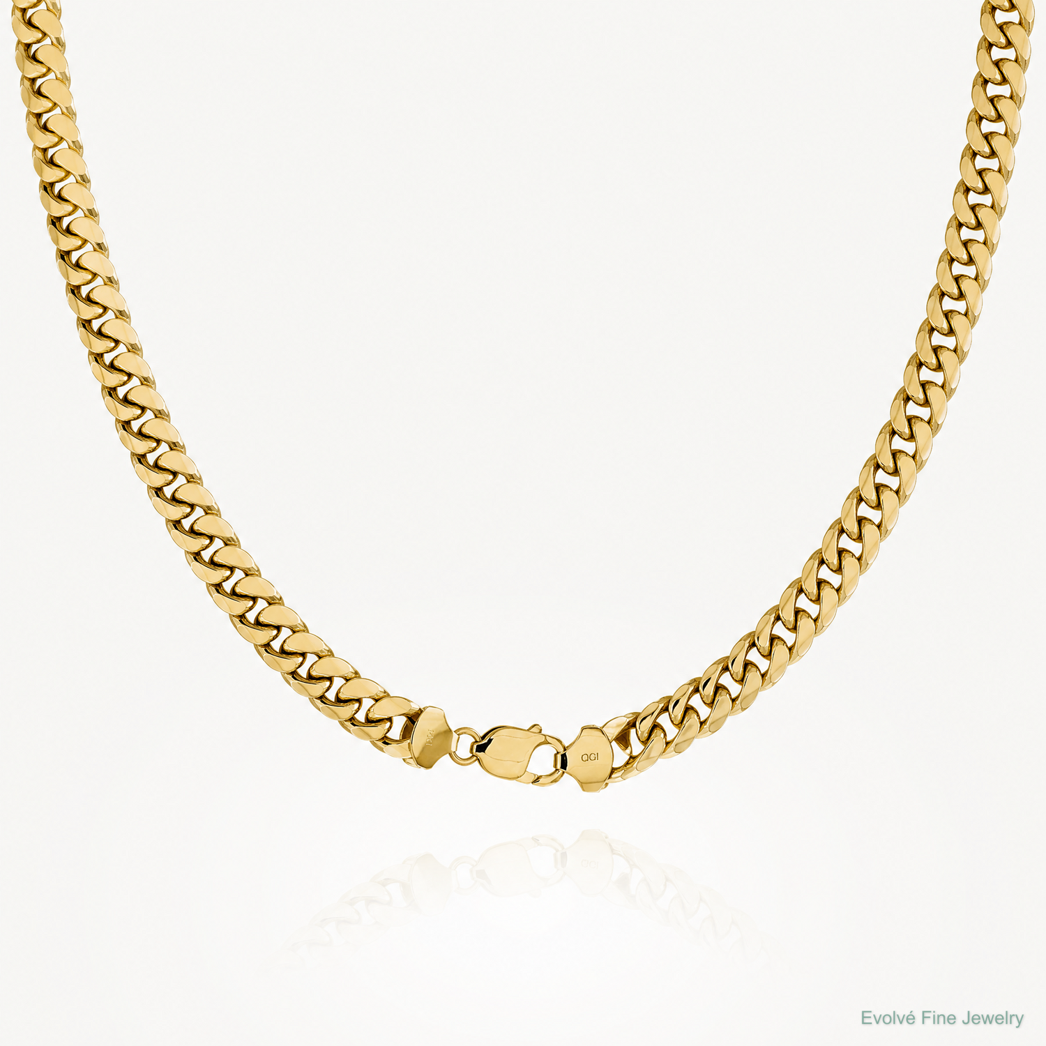 14k 13.2mm Semi-Solid Miami Cuban Chain - Lifestyle View