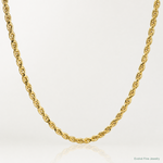 14ky 4.25mm Semi-Solid Rope Chain - Lifestyle View