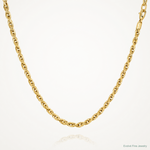 14ky 4.75mm Semi-Solid Rope Chain - Lifestyle View