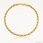 14ky 4.75mm Semi-Solid Rope Chain - Lifestyle View