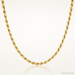 14ky 5.4mm Semi-Solid Rope Chain - Lifestyle View