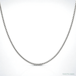 14k White Gold 2.35mm Semi-solid 3-Wire Wheat Chain - Lifestyle View