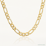 14k 8.5mm Semi-Solid Figaro Chain - Lifestyle View