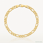 14k 8.5mm Semi-Solid Figaro Chain - Lifestyle View