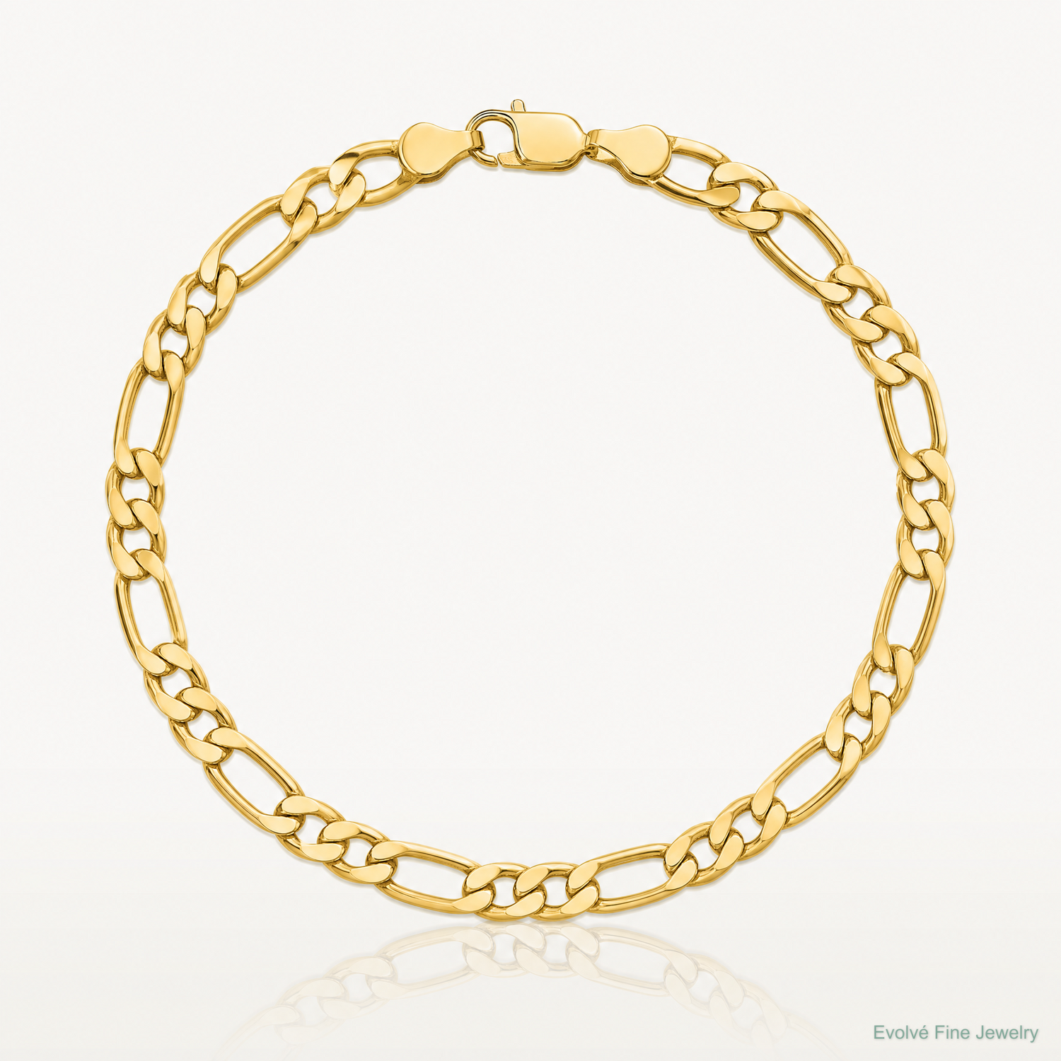 14k 8.5mm Semi-Solid Figaro Chain - Lifestyle View