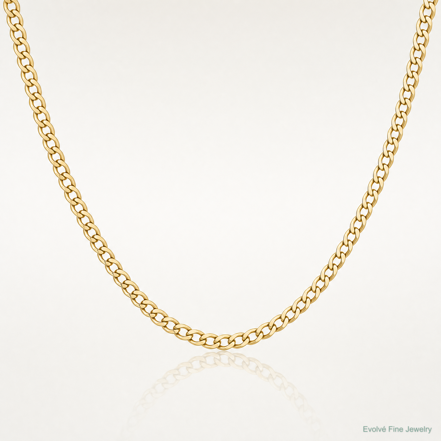 14k 2.85mm Semi-Solid Curb Chain - Lifestyle View