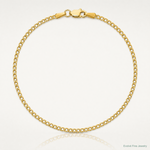 14k 1.85mm Semi-Solid Curb Chain - Lifestyle View