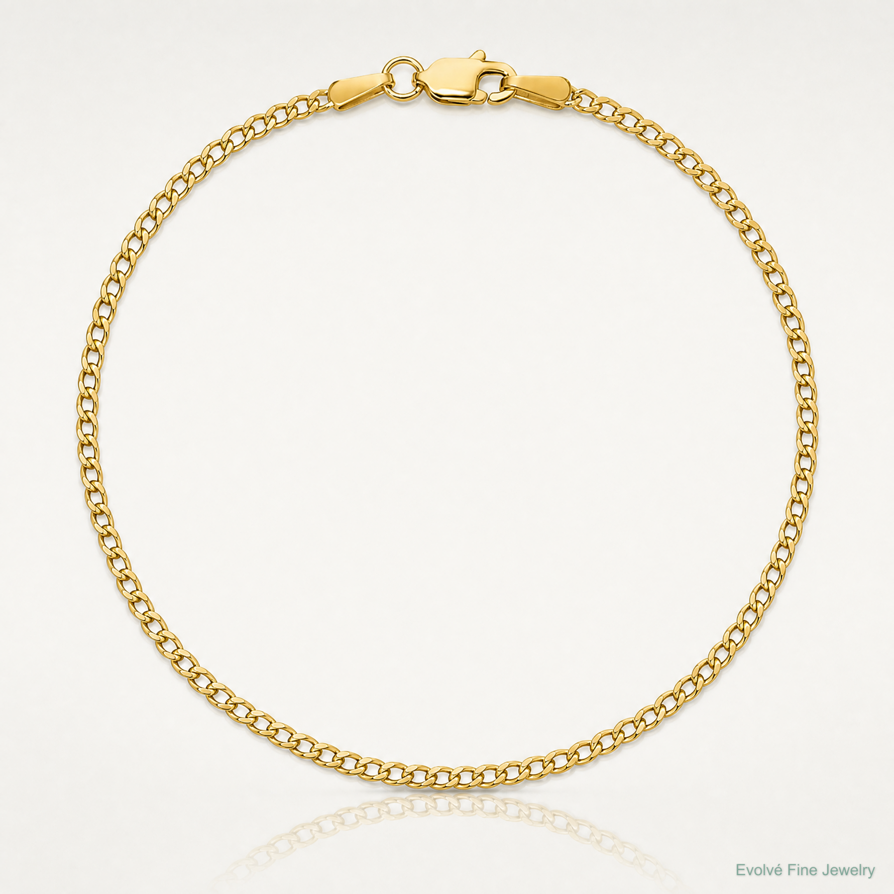 14k 1.85mm Semi-Solid Curb Chain - Lifestyle View