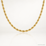 14ky 7.0mm Semi-Solid Rope Chain - Lifestyle View