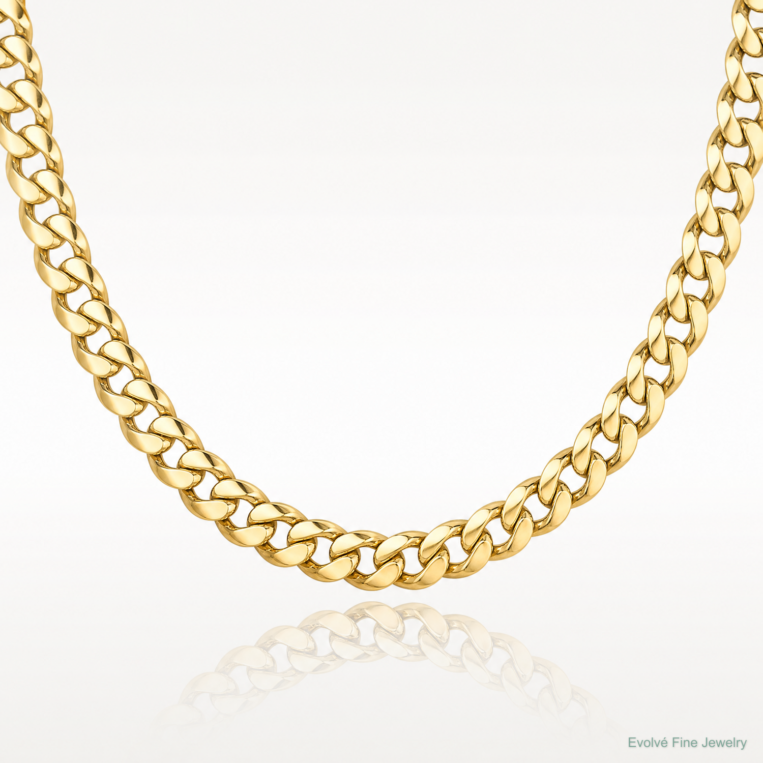 14k 7.5mm Semi-Solid Curb Chain - Lifestyle View